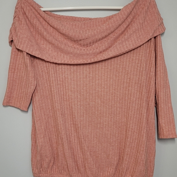 LANE bryant On / off the Shoulder Sweater Light Peach  22/24 - Picture 3 of 5